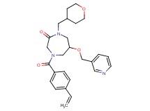 6-(3-pyridinylmethoxy)-1-(tetrahydro-2H-pyran-4-ylmethyl)-4-(4-vinylbenzoyl)-1,4-diazepan-2-one