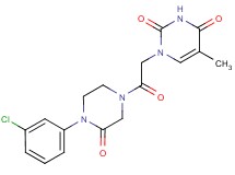 1-{2-[4-(3-chlorophenyl)-3-oxo-1-piperazinyl]-2-oxoethyl}-5-methyl-2,4(1H,3H)-pyrimidinedione