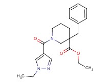 ethyl 3-benzyl-1-[(1-ethyl-1H-pyrazol-4-yl)carbonyl]-3-piperidinecarboxylate