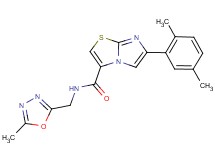 6-(2,5-dimethylphenyl)-N-[(5-methyl-1,3,4-oxadiazol-2-yl)methyl]imidazo[2,1-b][1,3]thiazole-3-carboxamide