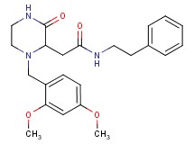2-[1-(2,4-dimethoxybenzyl)-3-oxo-2-piperazinyl]-N-(2-phenylethyl)acetamide
