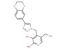 4-{[4-(2,3-dihydro-1,4-benzodioxin-6-yl)-1H-1,2,3-triazol-1-yl]methyl}-5-(hydroxymethyl)-2-methylpyridin-3-ol