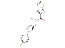 N-{[1-(4-fluorophenyl)-1H-pyrazol-4-yl]methyl}-N-methylimidazo[2,1-b][1,3]thiazole-6-carboxamide