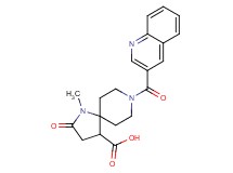 1-methyl-2-oxo-8-(quinolin-3-ylcarbonyl)-1,8-diazaspiro[4.5]decane-4-carboxylic acid
