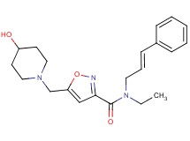 N-ethyl-5-[(4-hydroxypiperidin-1-yl)methyl]-N-[(2E)-3-phenylprop-2-en-1-yl]isoxazole-3-carboxamide