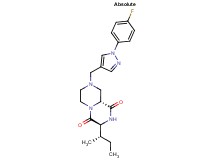 (3S,9aR)-8-{[1-(4-fluorophenyl)-1H-pyrazol-4-yl]methyl}-3-[(1S)-1-methylpropyl]tetrahydro-2H-pyrazino[1,2-a]pyrazine-1,4(3H,6H)-dione