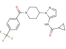 N-(1-{1-[4-(trifluoromethyl)benzoyl]-4-piperidinyl}-1H-pyrazol-5-yl)cyclopropanecarboxamide