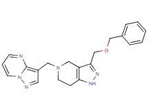 3-[(benzyloxy)methyl]-5-(pyrazolo[1,5-a]pyrimidin-3-ylmethyl)-4,5,6,7-tetrahydro-1H-pyrazolo[4,3-c]pyridine
