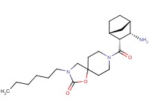 8-{[rel-(1R,2R,3S,4S)-3-aminobicyclo[2.2.1]hept-2-yl]carbonyl}-3-hexyl-1-oxa-3,8-diazaspiro[4.5]decan-2-one hydrochloride