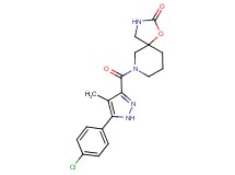 7-{[5-(4-chlorophenyl)-4-methyl-1H-pyrazol-3-yl]carbonyl}-1-oxa-3,7-diazaspiro[4.5]decan-2-one