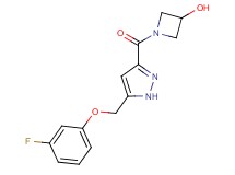 1-({5-[(3-fluorophenoxy)methyl]-1H-pyrazol-3-yl}carbonyl)azetidin-3-ol