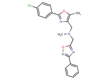 1-[2-(4-chlorophenyl)-5-methyl-1,3-oxazol-4-yl]-N-methyl-N-[(3-phenyl-1,2,4-oxadiazol-5-yl)methyl]methanamine