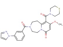 9-methoxy-3-[3-(1H-pyrazol-1-yl)benzoyl]-10-(4-thiomorpholinylcarbonyl)-2,3,4,5-tetrahydropyrido[1,2-d][1,4]diazepin-7(1H)-one
