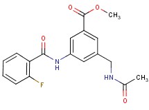 methyl 3-[(acetylamino)methyl]-5-[(2-fluorobenzoyl)amino]benzoate