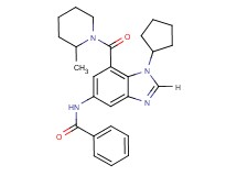 N-{1-cyclopentyl-7-[(2-methyl-1-piperidinyl)carbonyl]-1H-benzimidazol-5-yl}benzamide