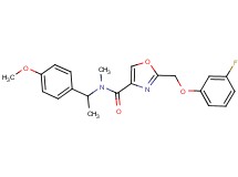2-[(3-fluorophenoxy)methyl]-N-[1-(4-methoxyphenyl)ethyl]-N-methyl-1,3-oxazole-4-carboxamide