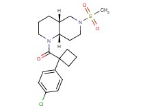 (4aR*,8aS*)-1-{[1-(4-chlorophenyl)cyclobutyl]carbonyl}-6-(methylsulfonyl)decahydro-1,6-naphthyridine