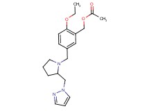2-ethoxy-5-{[2-(1H-pyrazol-1-ylmethyl)pyrrolidin-1-yl]methyl}benzyl acetate