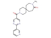 9-methyl-3-[(2-pyridin-3-ylpyrimidin-5-yl)carbonyl]-3,9-diazaspiro[5.6]dodecan-10-one