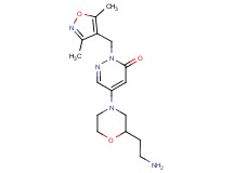 5-[2-(2-aminoethyl)morpholin-4-yl]-2-[(3,5-dimethylisoxazol-4-yl)methyl]pyridazin-3(2H)-one