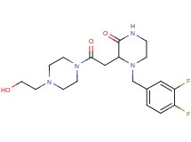 4-(3,4-difluorobenzyl)-3-{2-[4-(2-hydroxyethyl)-1-piperazinyl]-2-oxoethyl}-2-piperazinone