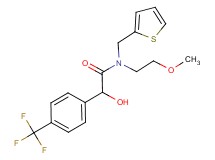 2-hydroxy-N-(2-methoxyethyl)-N-(2-thienylmethyl)-2-[4-(trifluoromethyl)phenyl]acetamide