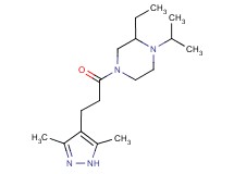4-[3-(3,5-dimethyl-1H-pyrazol-4-yl)propanoyl]-2-ethyl-1-isopropylpiperazine