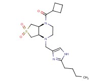 (4aS*,7aR*)-1-[(2-butyl-1H-imidazol-4-yl)methyl]-4-(cyclobutylcarbonyl)octahydrothieno[3,4-b]pyrazine 6,6-dioxide
