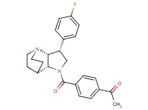 1-(4-{[(3R*,3aR*,7aR*)-3-(4-fluorophenyl)hexahydro-4,7-ethanopyrrolo[3,2-b]pyridin-1(2H)-yl]carbonyl}phenyl)ethanone