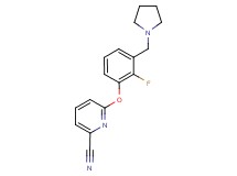 6-[2-fluoro-3-(pyrrolidin-1-ylmethyl)phenoxy]pyridine-2-carbonitrile
