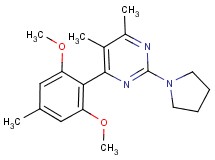 4-(2,6-dimethoxy-4-methylphenyl)-5,6-dimethyl-2-pyrrolidin-1-ylpyrimidine