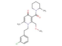 1-[2-(3-chlorophenyl)ethyl]-2-(methoxymethyl)-6-methyl-3-[(2-methyl-1-piperidinyl)carbonyl]-4(1H)-pyridinone