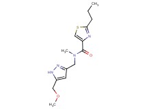 N-{[5-(methoxymethyl)-1H-pyrazol-3-yl]methyl}-N-methyl-2-propyl-1,3-thiazole-4-carboxamide