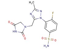 3-{5-[(2,4-dioxoimidazolidin-1-yl)methyl]-3-methyl-1H-1,2,4-triazol-1-yl}-4-fluorobenzenesulfonamide