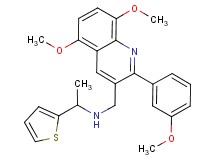 N-{[5,8-dimethoxy-2-(3-methoxyphenyl)-3-quinolinyl]methyl}-1-(2-thienyl)ethanamine