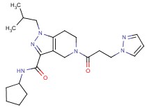 N-cyclopentyl-1-isobutyl-5-[3-(1H-pyrazol-1-yl)propanoyl]-4,5,6,7-tetrahydro-1H-pyrazolo[4,3-c]pyridine-3-carboxamide