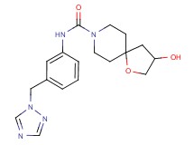 3-hydroxy-N-[3-(1H-1,2,4-triazol-1-ylmethyl)phenyl]-1-oxa-8-azaspiro[4.5]decane-8-carboxamide