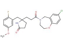 5-[3-(7-chloro-2,3-dihydro-1,4-benzoxazepin-4(5H)-yl)-3-oxopropyl]-5-(2-fluoro-5-methoxybenzyl)-2-pyrrolidinone