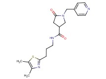 N-[3-(4,5-dimethyl-1,3-thiazol-2-yl)propyl]-5-oxo-1-(4-pyridinylmethyl)-3-pyrrolidinecarboxamide
