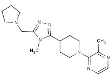 2-methyl-3-{4-[4-methyl-5-(pyrrolidin-1-ylmethyl)-4H-1,2,4-triazol-3-yl]piperidin-1-yl}pyrazine