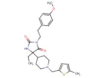 5-ethyl-3-[2-(4-methoxyphenyl)ethyl]-5-{1-[(5-methyl-2-thienyl)methyl]-4-piperidinyl}-2,4-imidazolidinedione