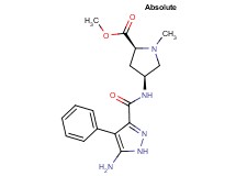 methyl (2S,4S)-4-{[(5-amino-4-phenyl-1H-pyrazol-3-yl)carbonyl]amino}-1-methylpyrrolidine-2-carboxylate