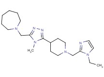 1-[(5-{1-[(1-ethyl-1H-imidazol-2-yl)methyl]piperidin-4-yl}-4-methyl-4H-1,2,4-triazol-3-yl)methyl]azepane