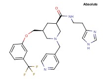 (3R,5S)-N-[2-(1H-imidazol-4-yl)ethyl]-1-(4-pyridinylmethyl)-5-{[3-(trifluoromethyl)phenoxy]methyl}-3-piperidinecarboxamide