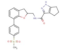 N-({7-[4-(methylsulfonyl)phenyl]-2,3-dihydro-1-benzofuran-2-yl}methyl)-1,4,5,6-tetrahydrocyclopenta[c]pyrazole-3-carboxamide