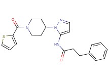 3-phenyl-N-{1-[1-(2-thienylcarbonyl)-4-piperidinyl]-1H-pyrazol-5-yl}propanamide