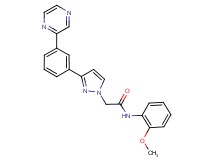 N-(2-methoxyphenyl)-2-{3-[3-(2-pyrazinyl)phenyl]-1H-pyrazol-1-yl}acetamide