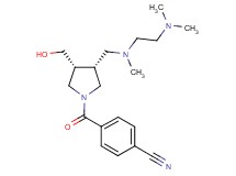 4-{[(3R*,4R*)-3-{[[2-(dimethylamino)ethyl](methyl)amino]methyl}-4-(hydroxymethyl)-1-pyrrolidinyl]carbonyl}benzonitrile