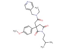 N-ethyl-2-[3-(4-methoxyphenyl)-1-(3-methylbutyl)-2,5-dioxo-3-pyrrolidinyl]-N-(4-pyridinylmethyl)acetamide