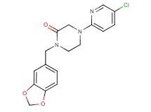 1-(1,3-benzodioxol-5-ylmethyl)-4-(5-chloro-2-pyridinyl)-2-piperazinone trifluoroacetate